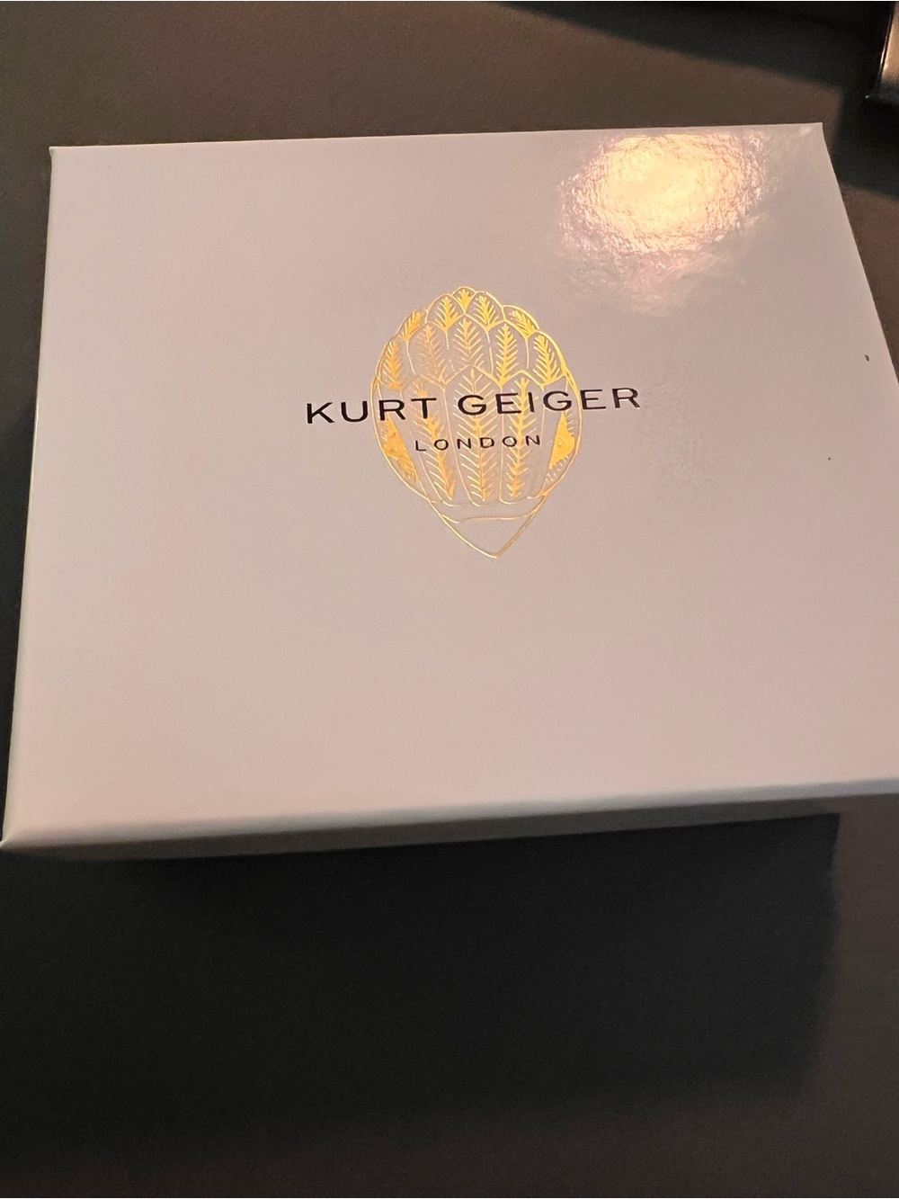 Kurt Geiger Brixton Quilted White Mini Wallet with Gold Plaque - Picture 9 of 9